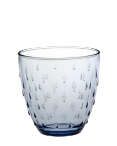 Blauw waterglas druppel 25 cl