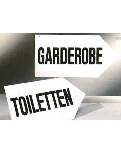aanwijsbordje toilet 10 * 40 cm