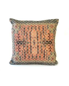 Bohemian kussen kleur oranje blauw 