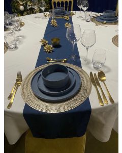 Kerst gedekte tafel blauw 